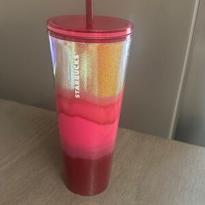 Starbucks magenta and Pink Gradient Tumbler